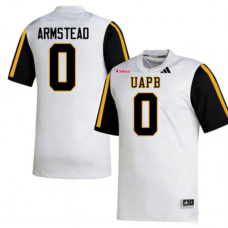 Arkansas-Pine Bluff Golden Lions #0 Terron Armstead College Football Jerseys,Uniforms-White